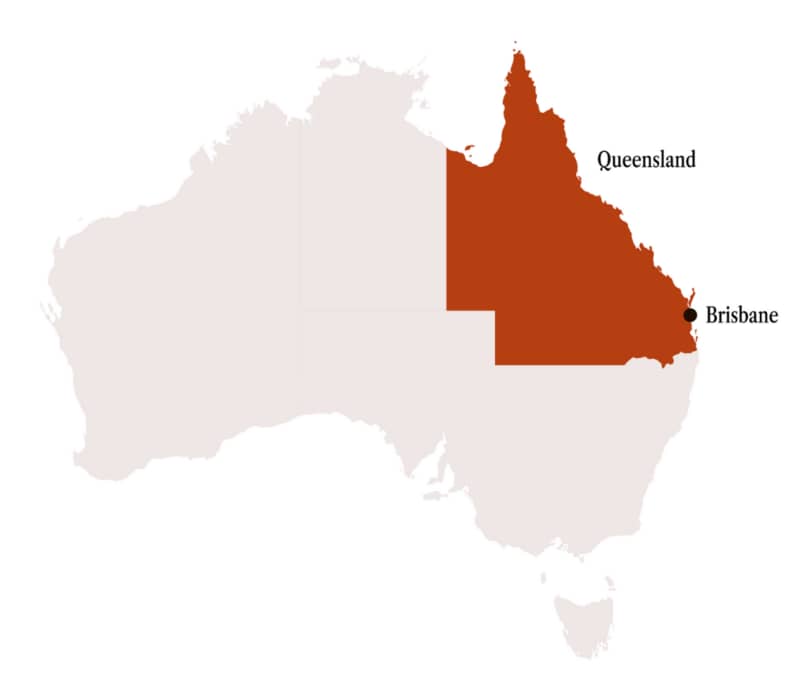 Map of Queensland