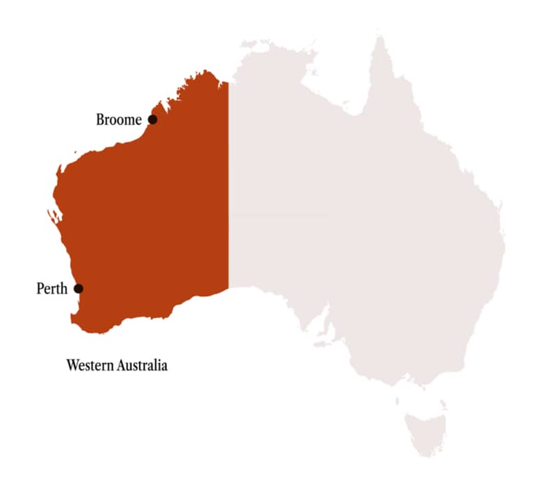 Western Australia map